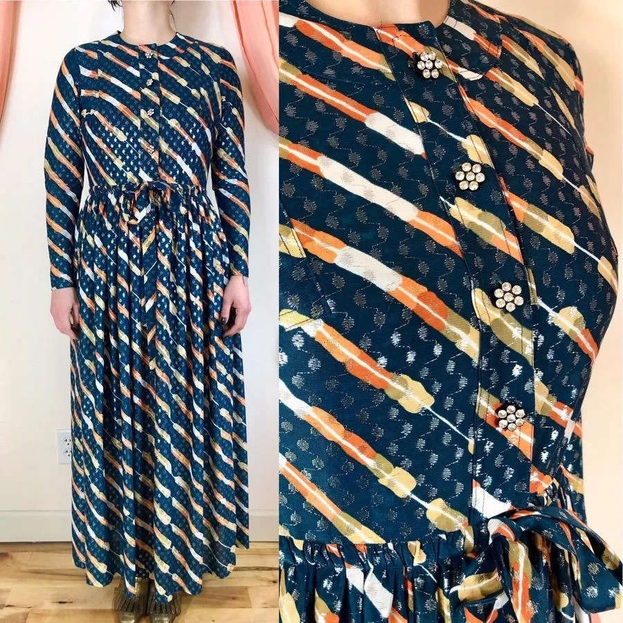 1970's Jean Varon/John Bates Maxi Dress