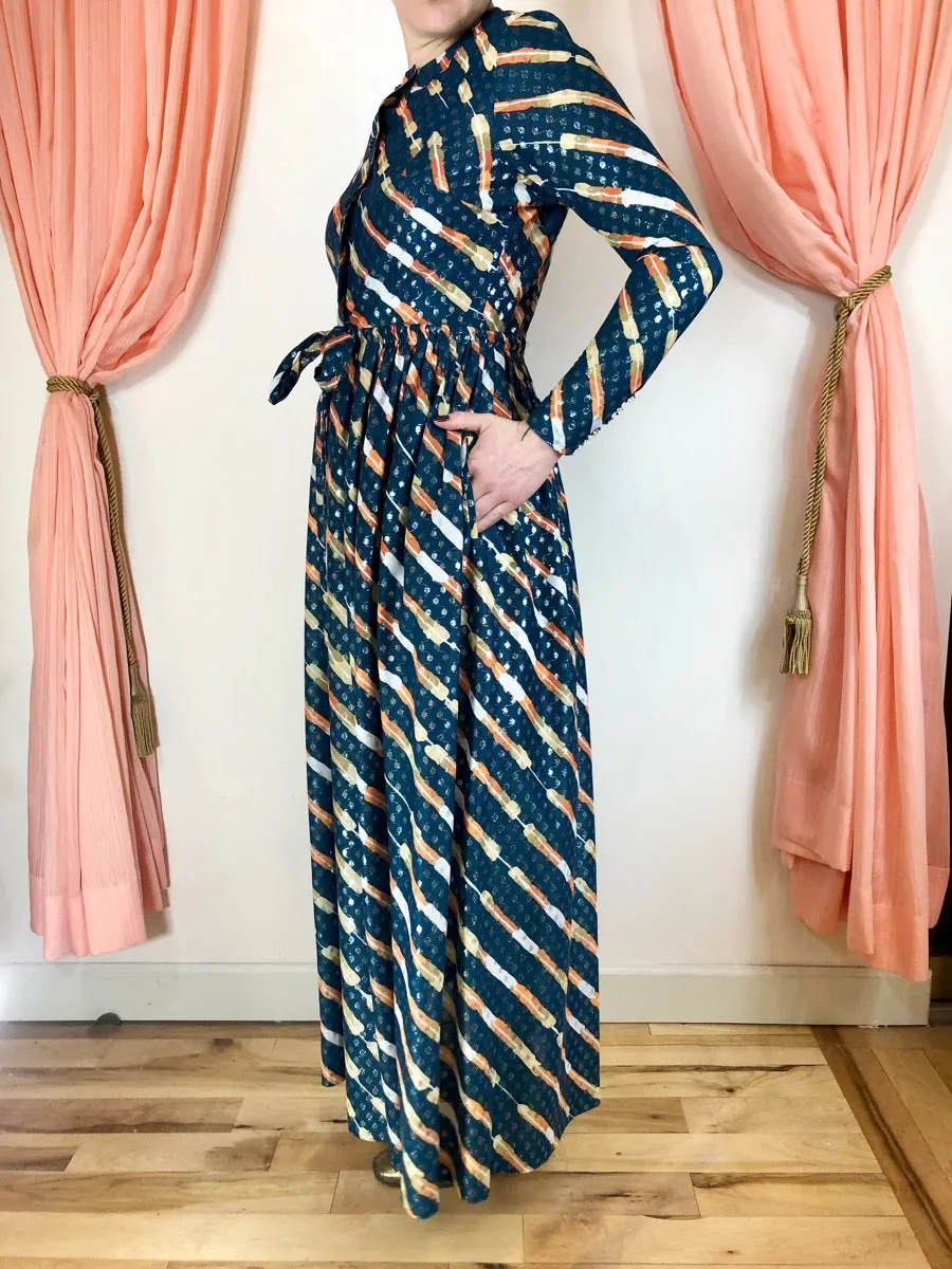 1970's Jean Varon/John Bates Maxi Dress
