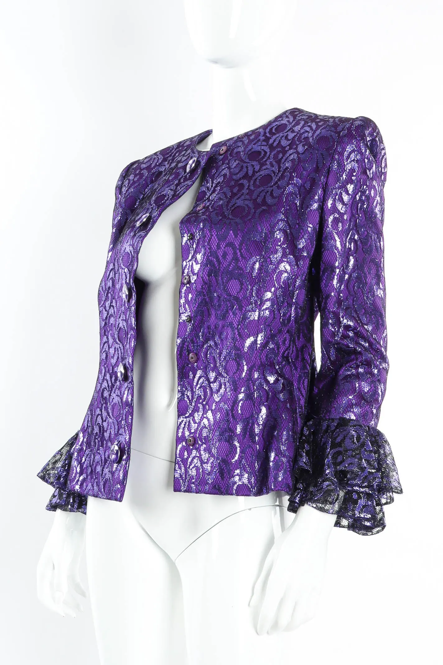1980s Metallic Lace Fleur Jacket