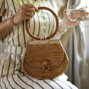Atta Nina Straw Bag - Top Handle Rattan Bag