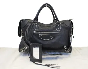 Balenciaga Balen Classic Metallic Edge City Medium Satchel Bag