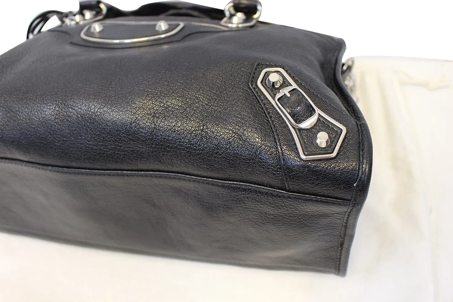 Balenciaga Balen Classic Metallic Edge City Medium Satchel Bag