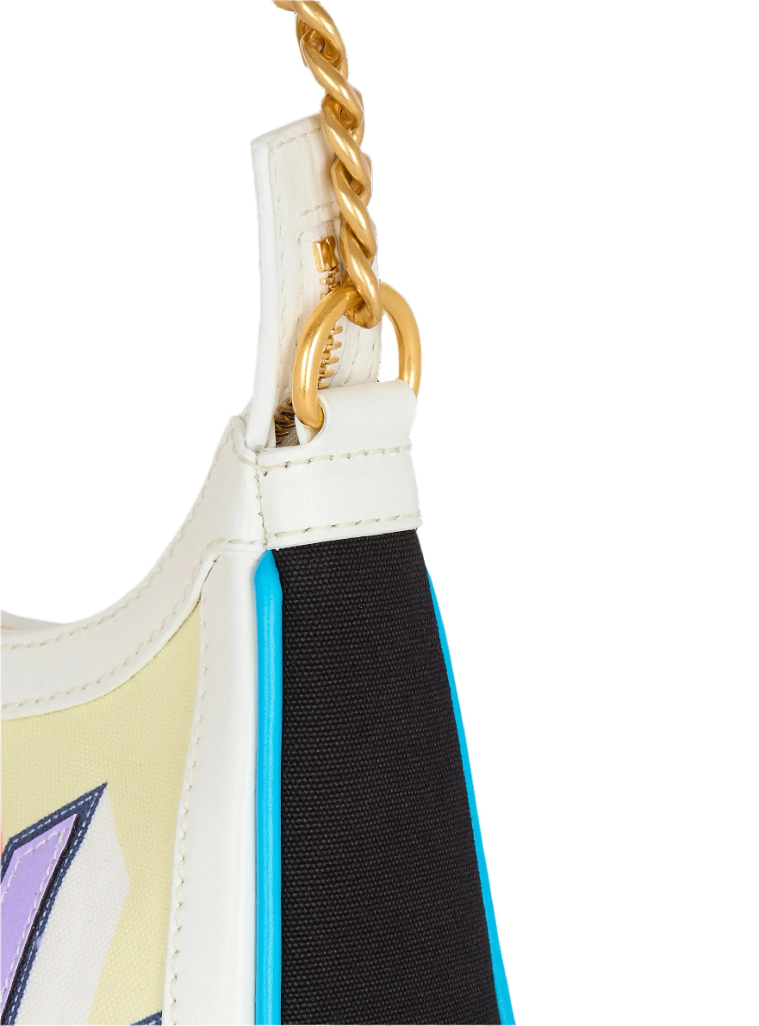 Balmain B-Army Shoulder Bag-Calf Postcard Print in Multi
