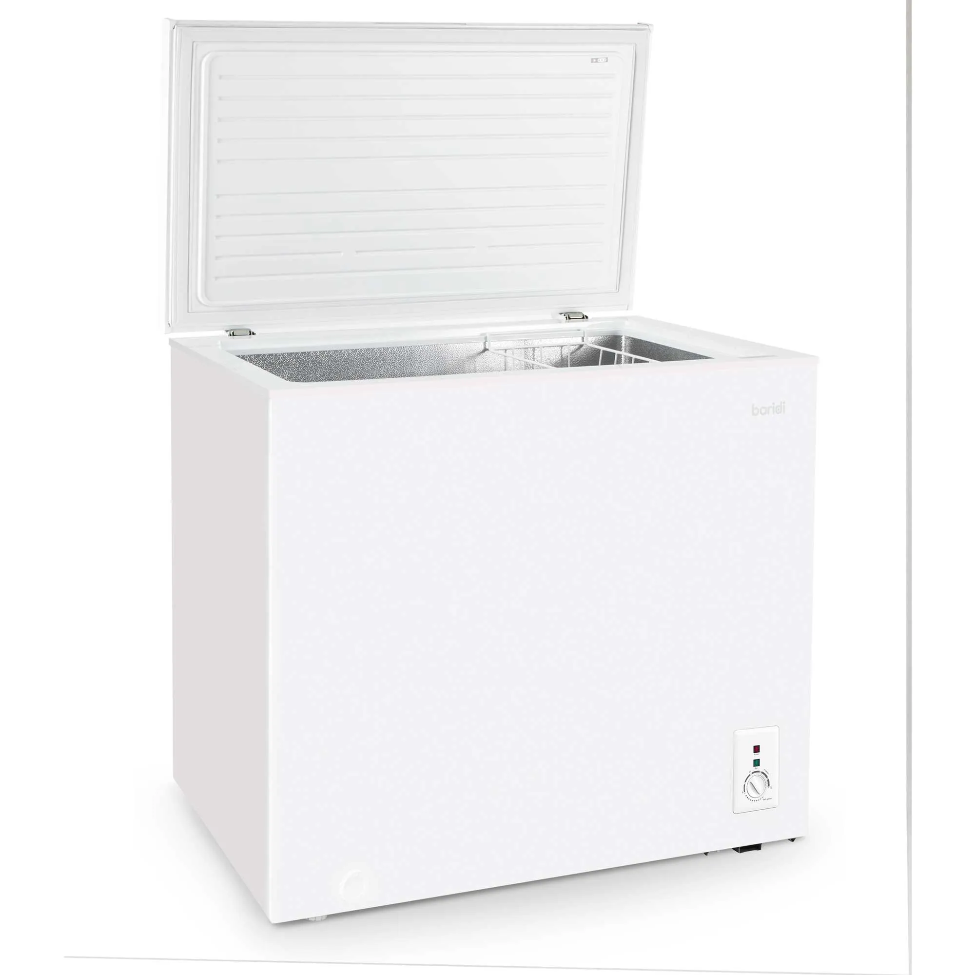 Baridi Freestanding Chest Freezer, 142L, Garage and Outbuilding Safe, Adj. Thermostat, White - DH120