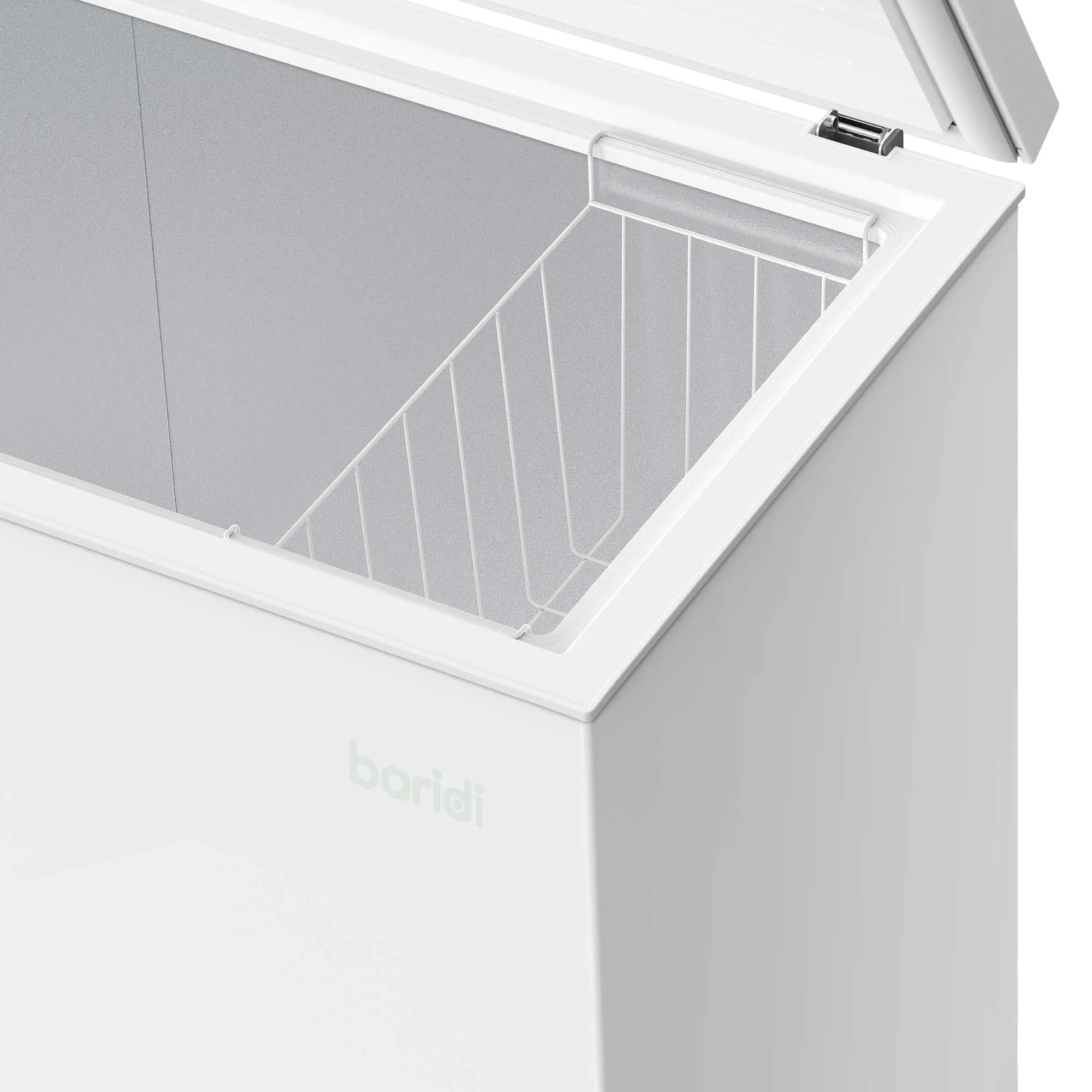 Baridi Freestanding Chest Freezer, 142L, Garage and Outbuilding Safe, Adj. Thermostat, White - DH120