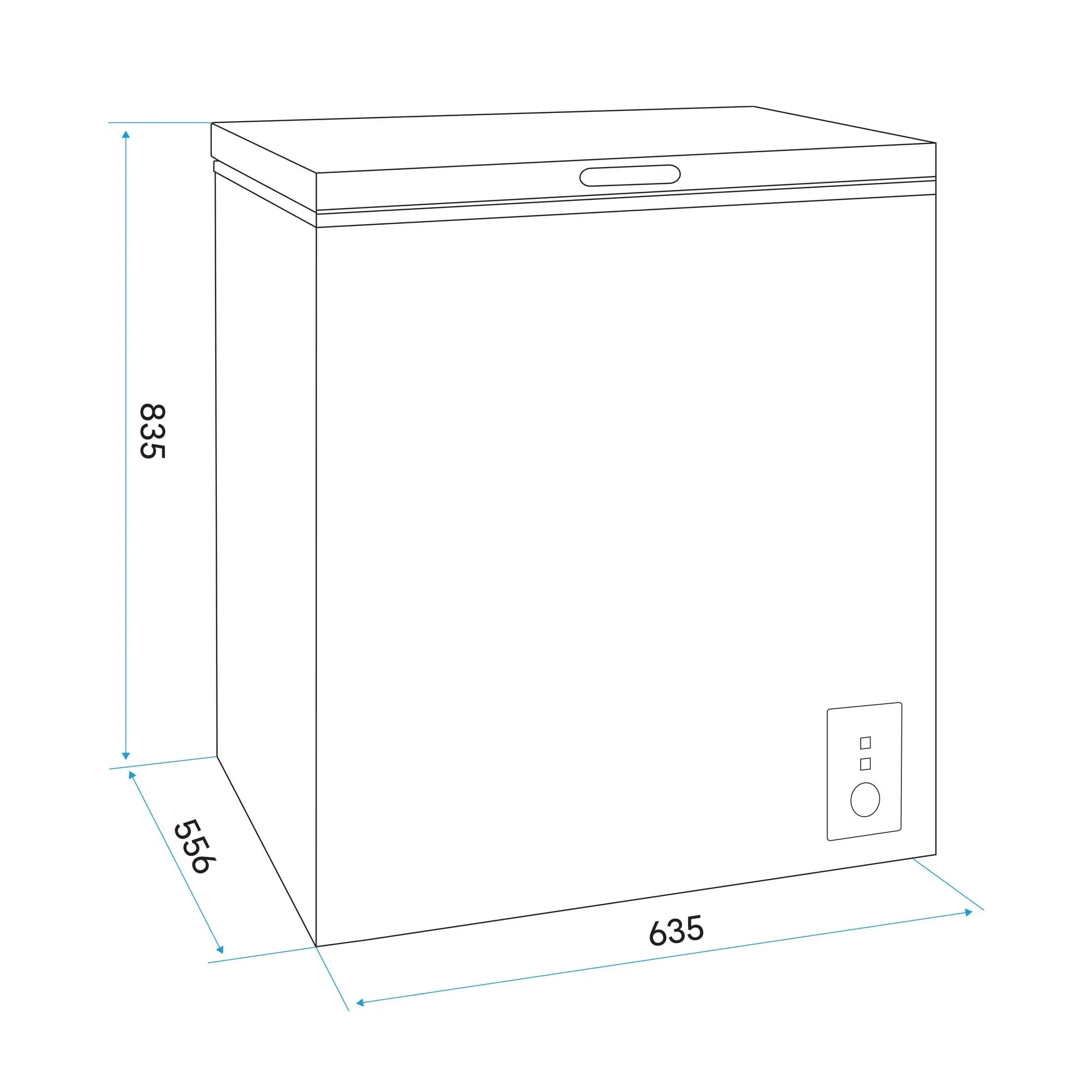 Baridi Freestanding Chest Freezer, 142L, Garage and Outbuilding Safe, Adj. Thermostat, White - DH120