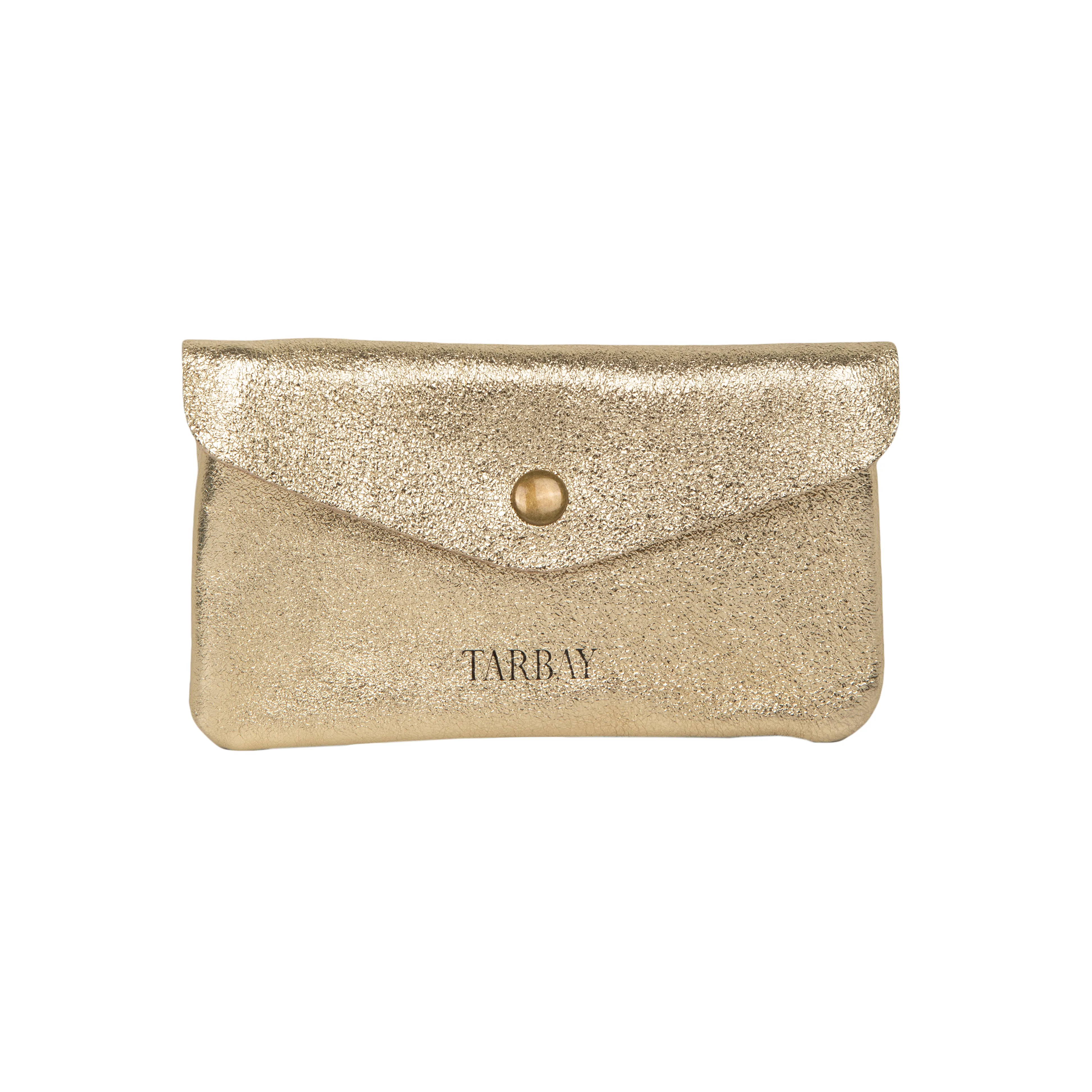 Blair Genuine Leather Wallet #2 - Metallic Gold