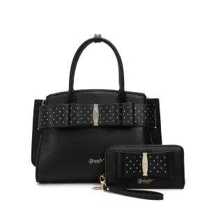 Brangio Elegant Bow Satchel/Wallet