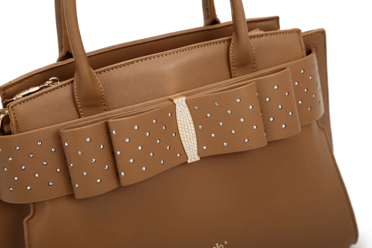 Brangio Elegant Bow Satchel/Wallet