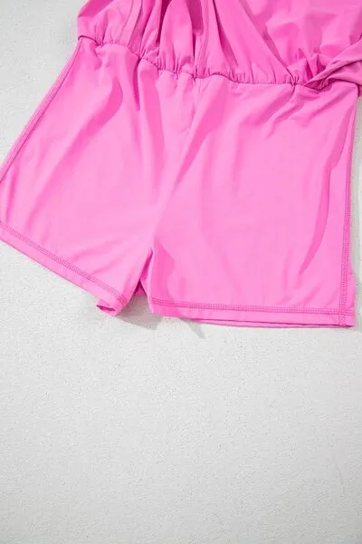 Drawstring Wide Strap Romper