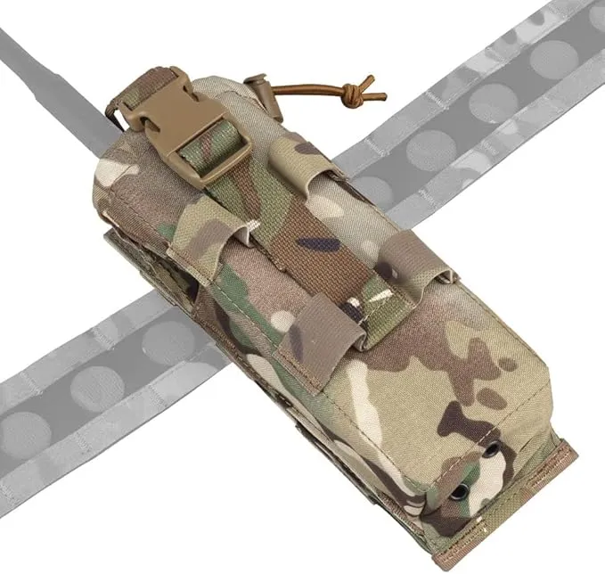 Drop-Down Radio Pouch Molle Tactical Belt Vest Radio Holster 500D Nylon Walkie Talkie Bag for PRC 148 152