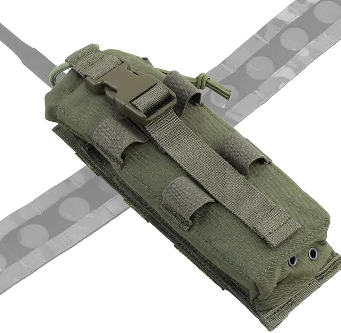 Drop-Down Radio Pouch Molle Tactical Belt Vest Radio Holster 500D Nylon Walkie Talkie Bag for PRC 148 152