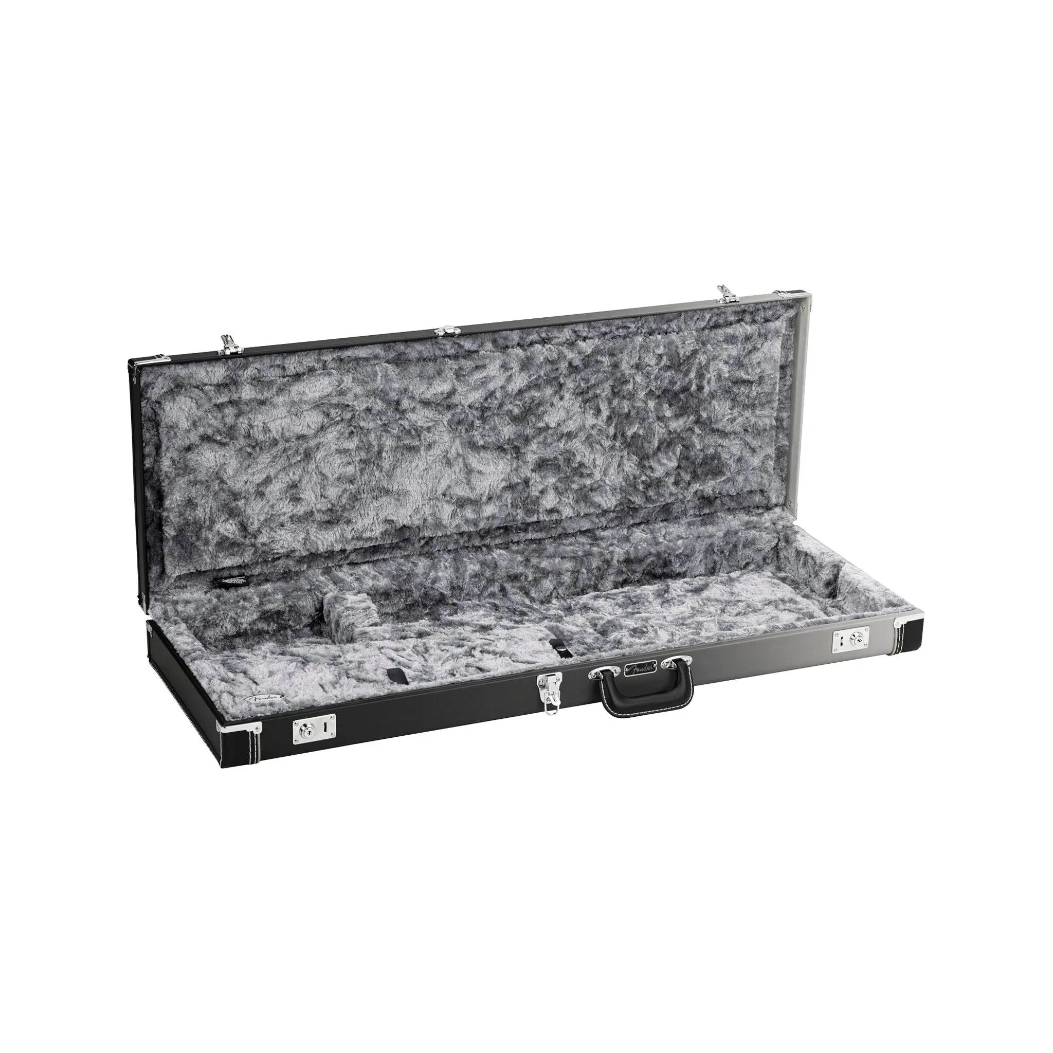 Fender Deluxe Ombré Stratocaster/Telecaster Guitar Case, Silver Smoke