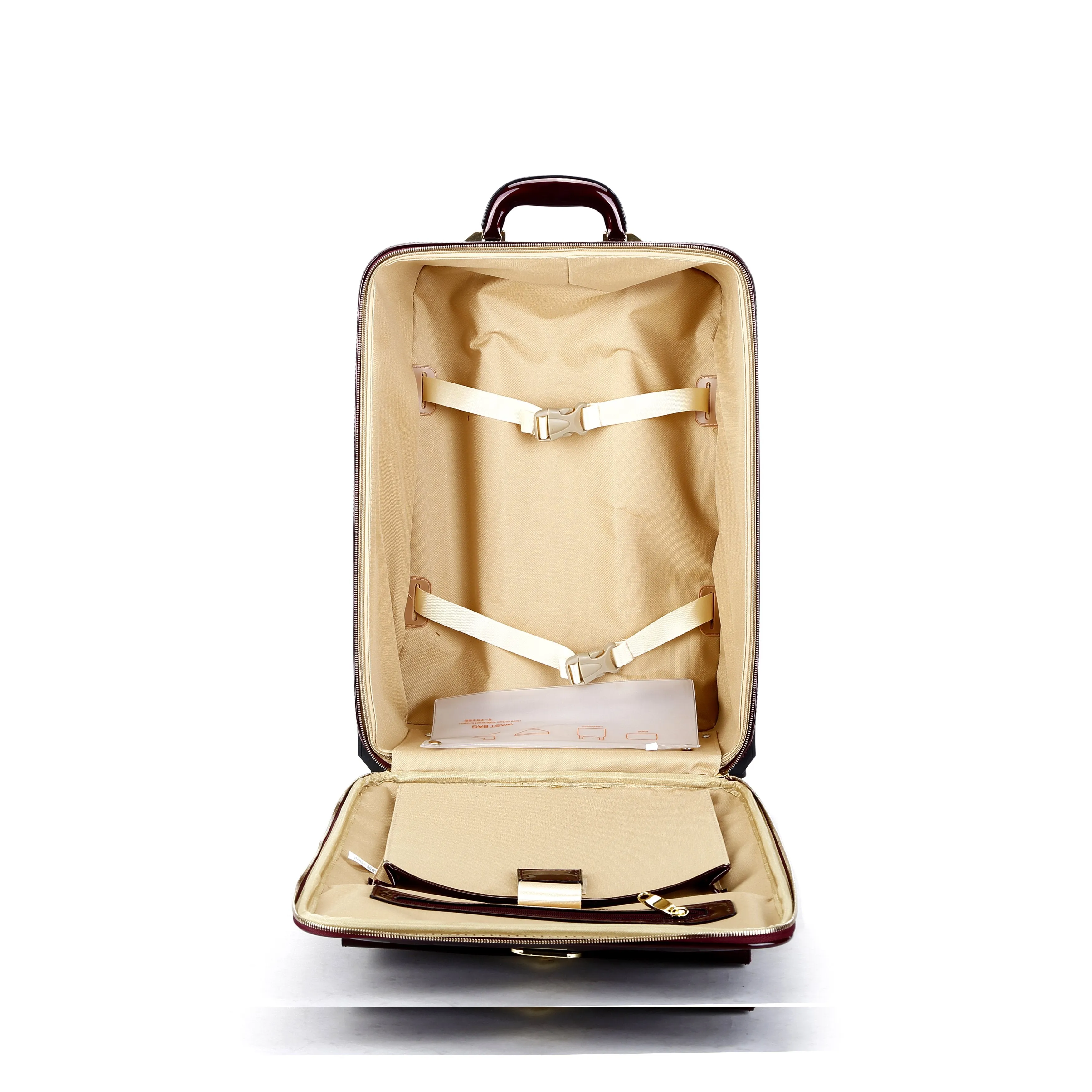 Floral Accent Light Weight Spinner Luggage [KDL8899]