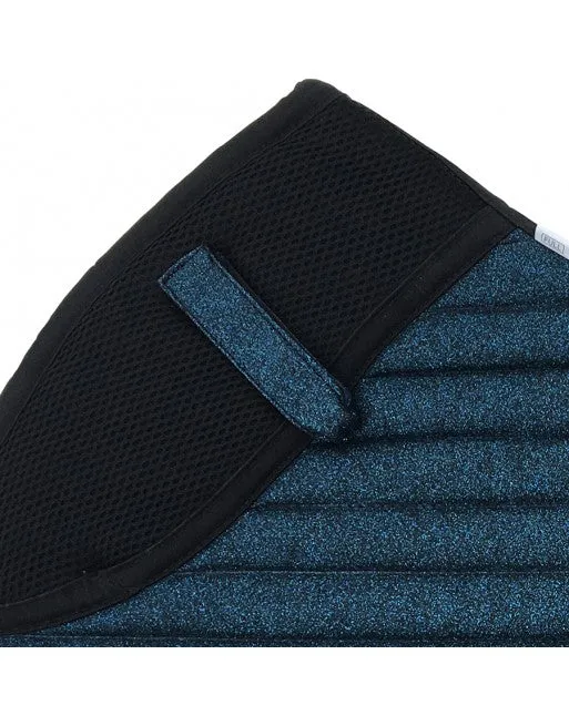 Glitter Mesh Sparkly Jumping Saddle Pad Midnight Blue