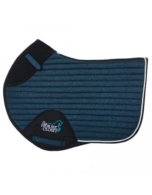 Glitter Mesh Sparkly Jumping Saddle Pad Midnight Blue
