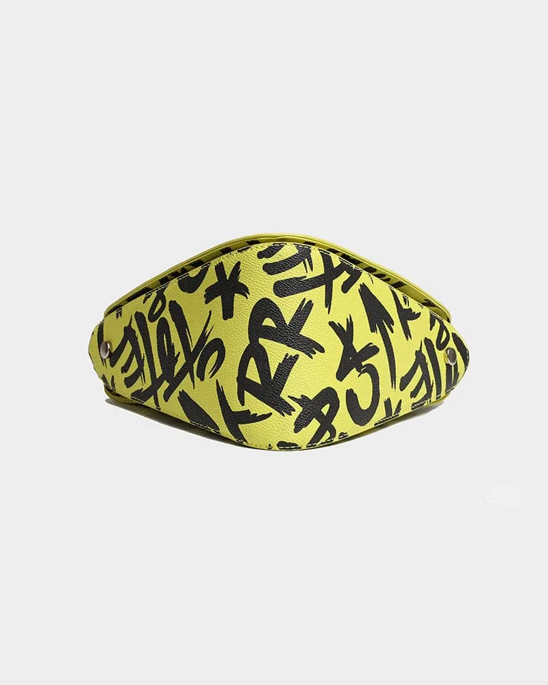 Graffiti Shoulder Bag in Yellow