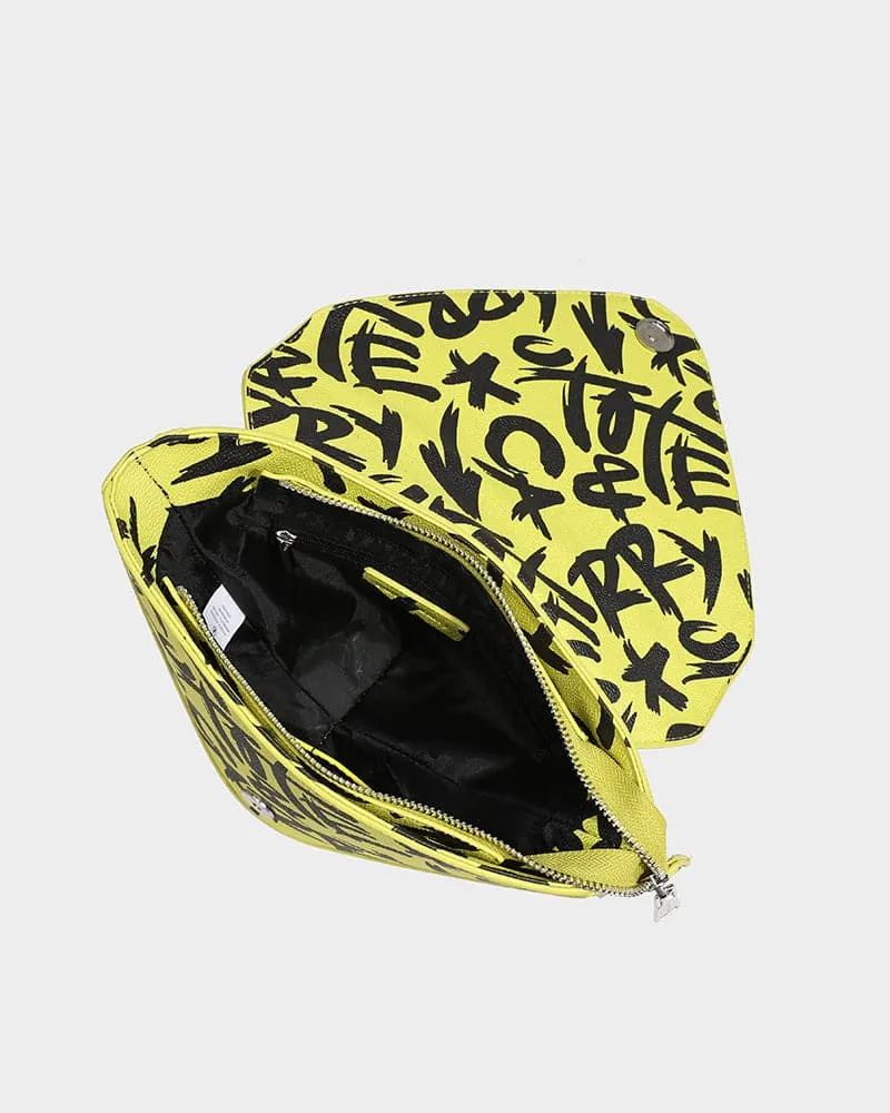 Graffiti Shoulder Bag in Yellow