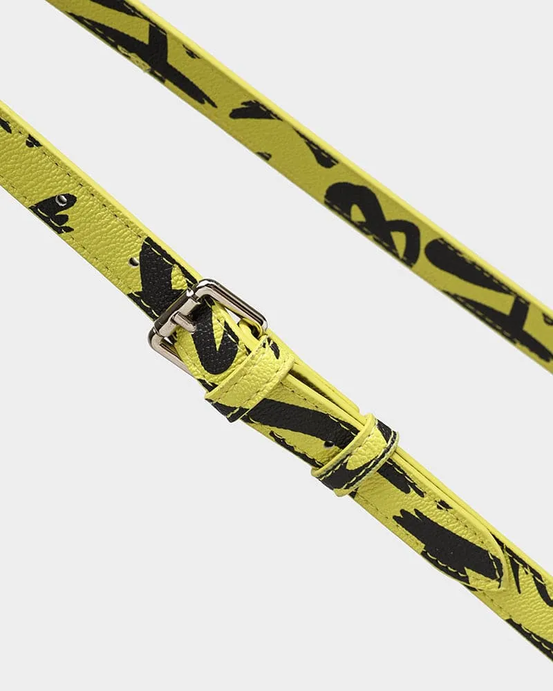 Graffiti Shoulder Bag in Yellow