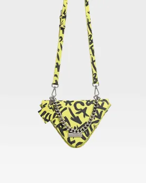 Graffiti Shoulder Bag in Yellow