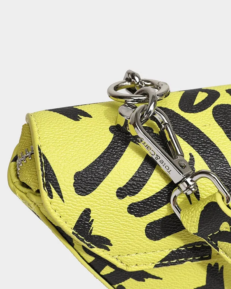 Graffiti Shoulder Bag in Yellow