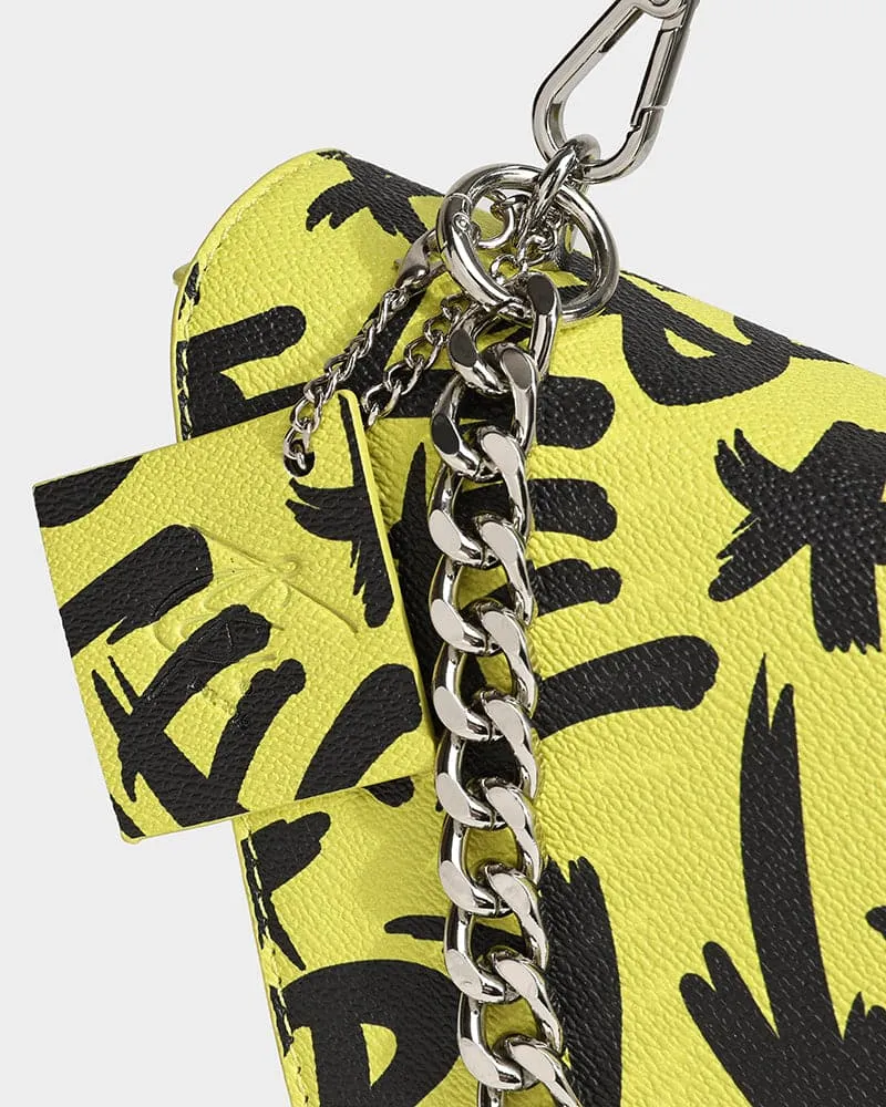 Graffiti Shoulder Bag in Yellow