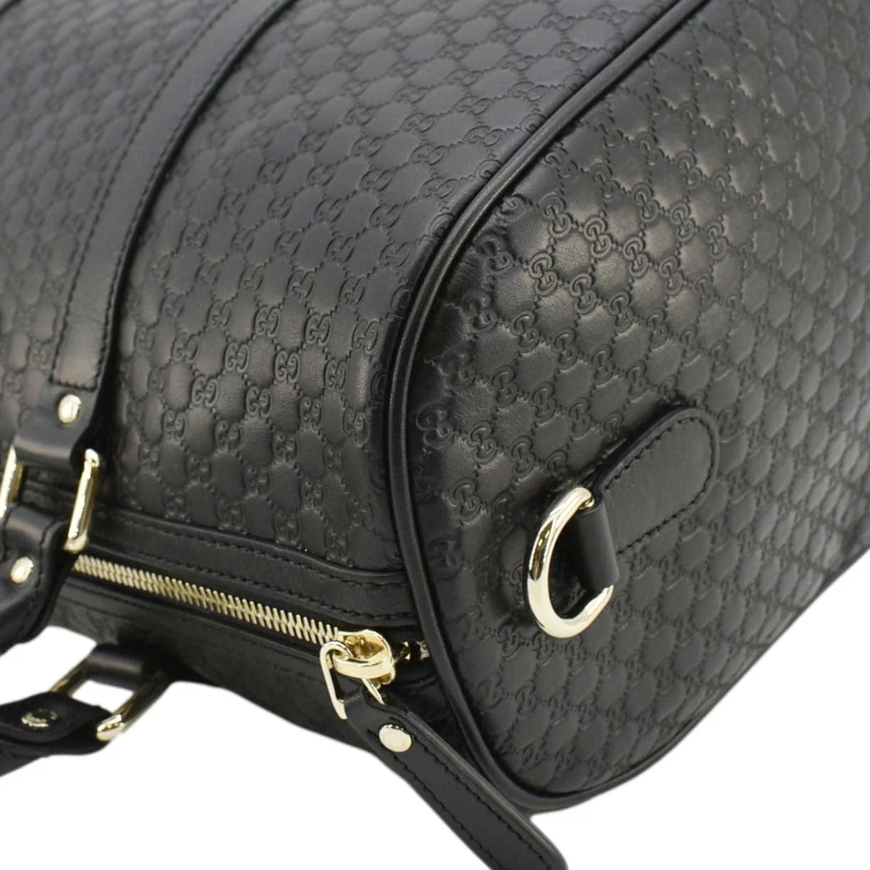 GUCCI  GG Microguccissima Boston Travel Bag Black 449646