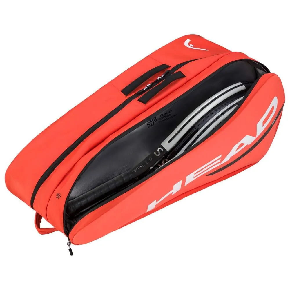 HEAD Tour Badminton Racket Bag L - Fluorescent Orange