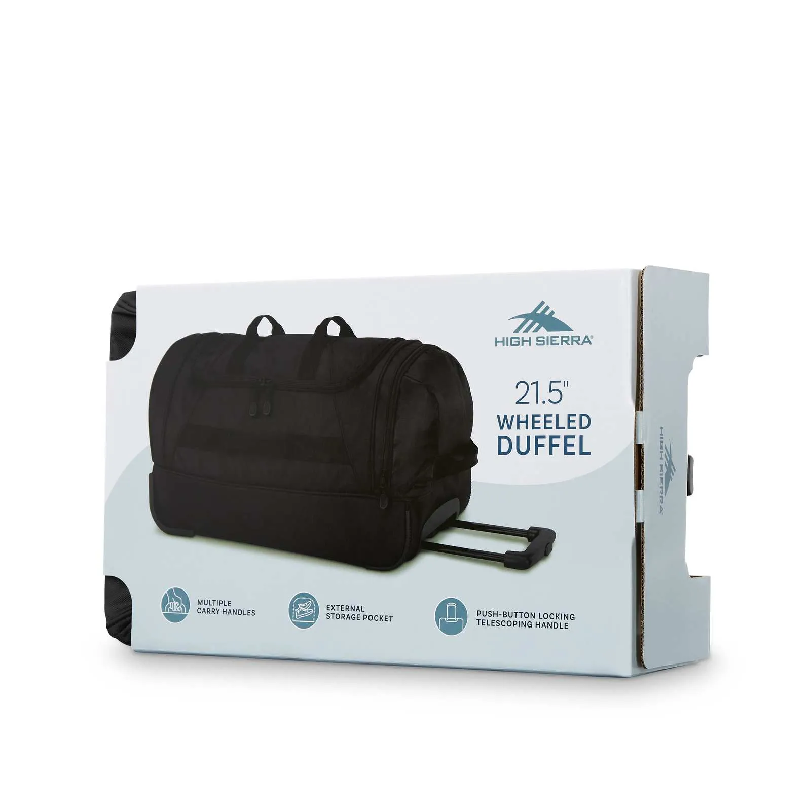 High Sierra Boxed 55cm Carry-On Wheeled Duffel Black