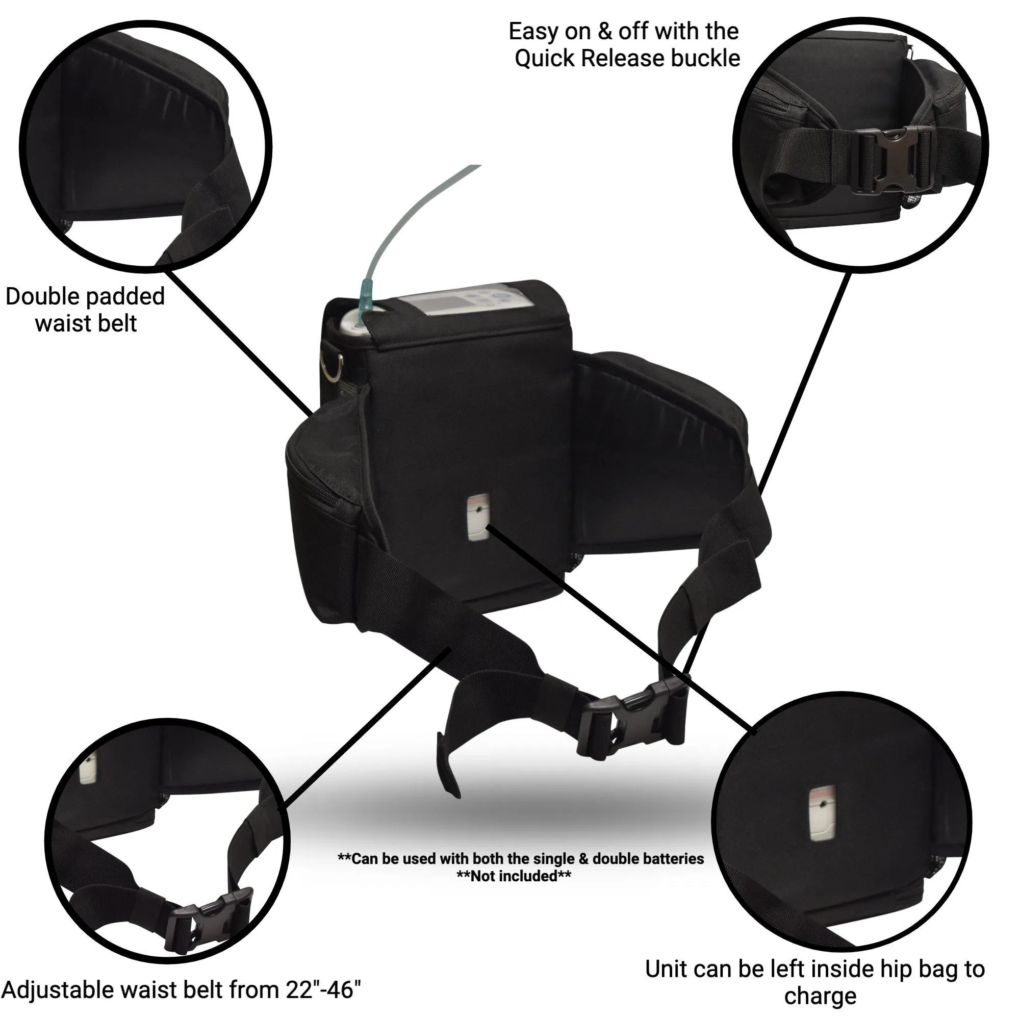 Inogen Rove 6 Hip/Fanny Bag - Black