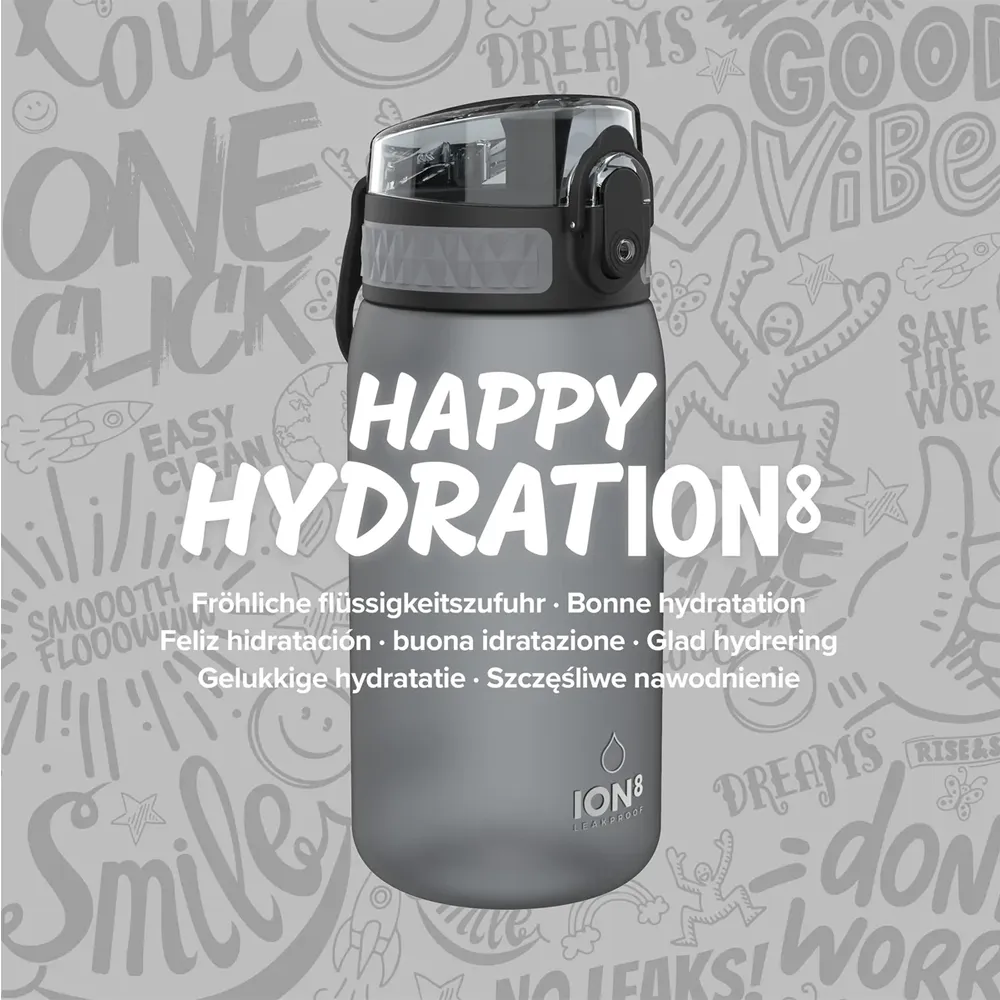ION8 Pod 400ml BPA Free Water Bottle - Grey
