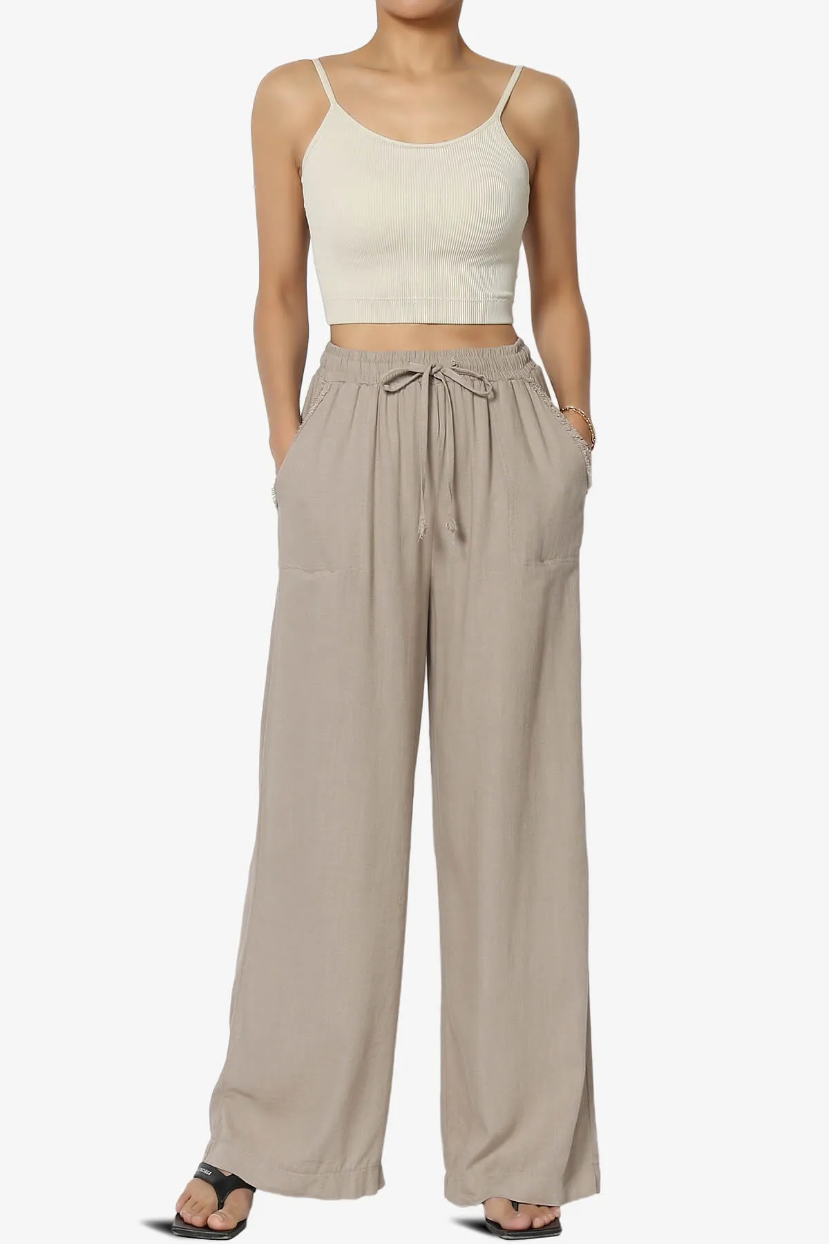 Jessica Drawstring Linen Pants