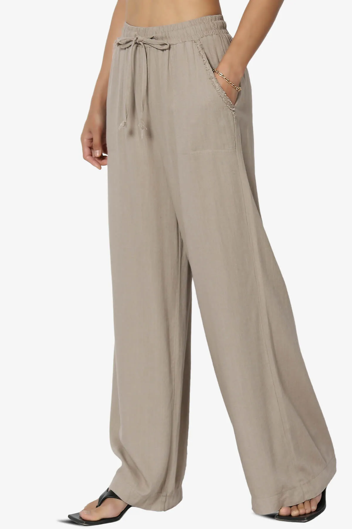 Jessica Drawstring Linen Pants