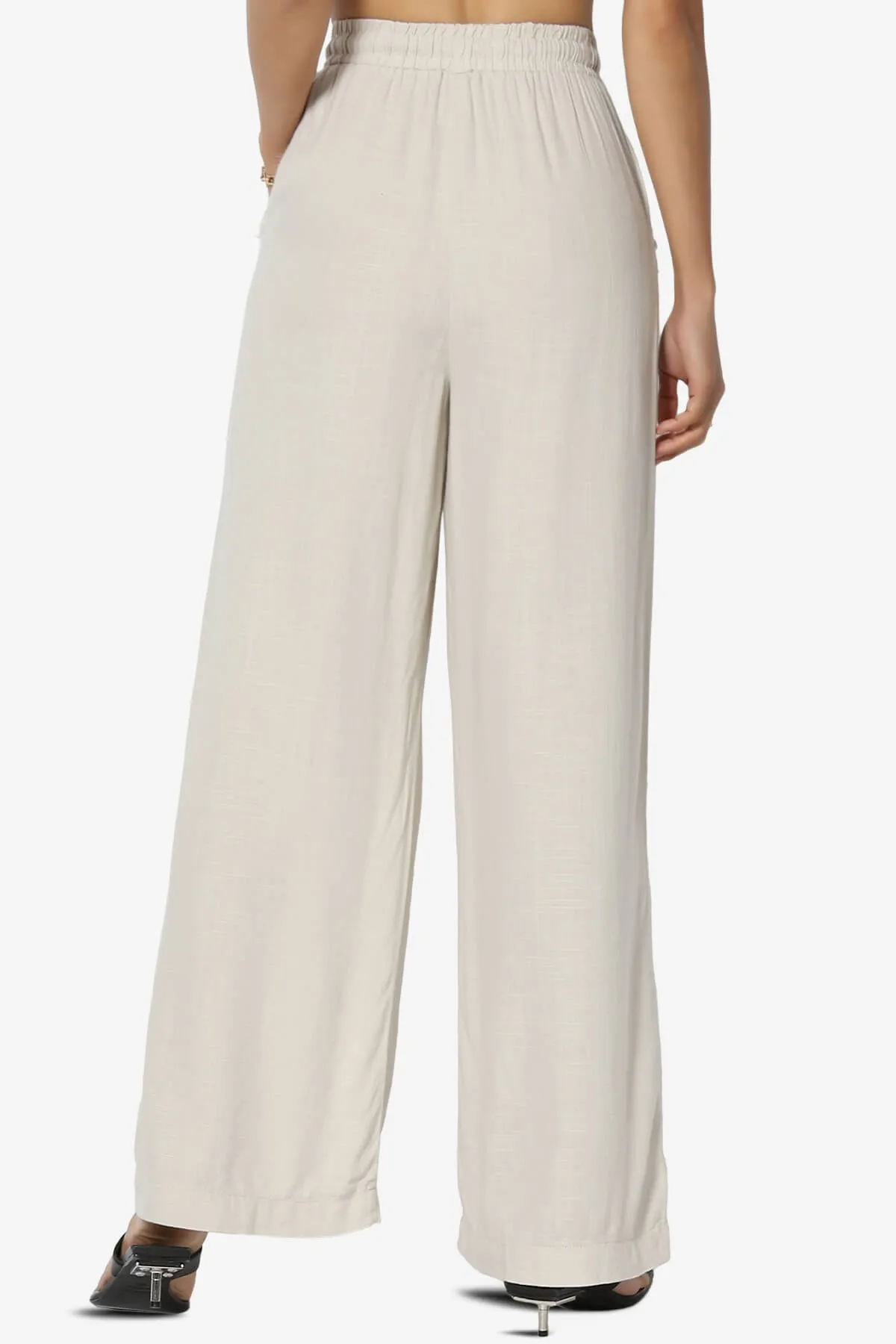 Jessica Drawstring Linen Pants