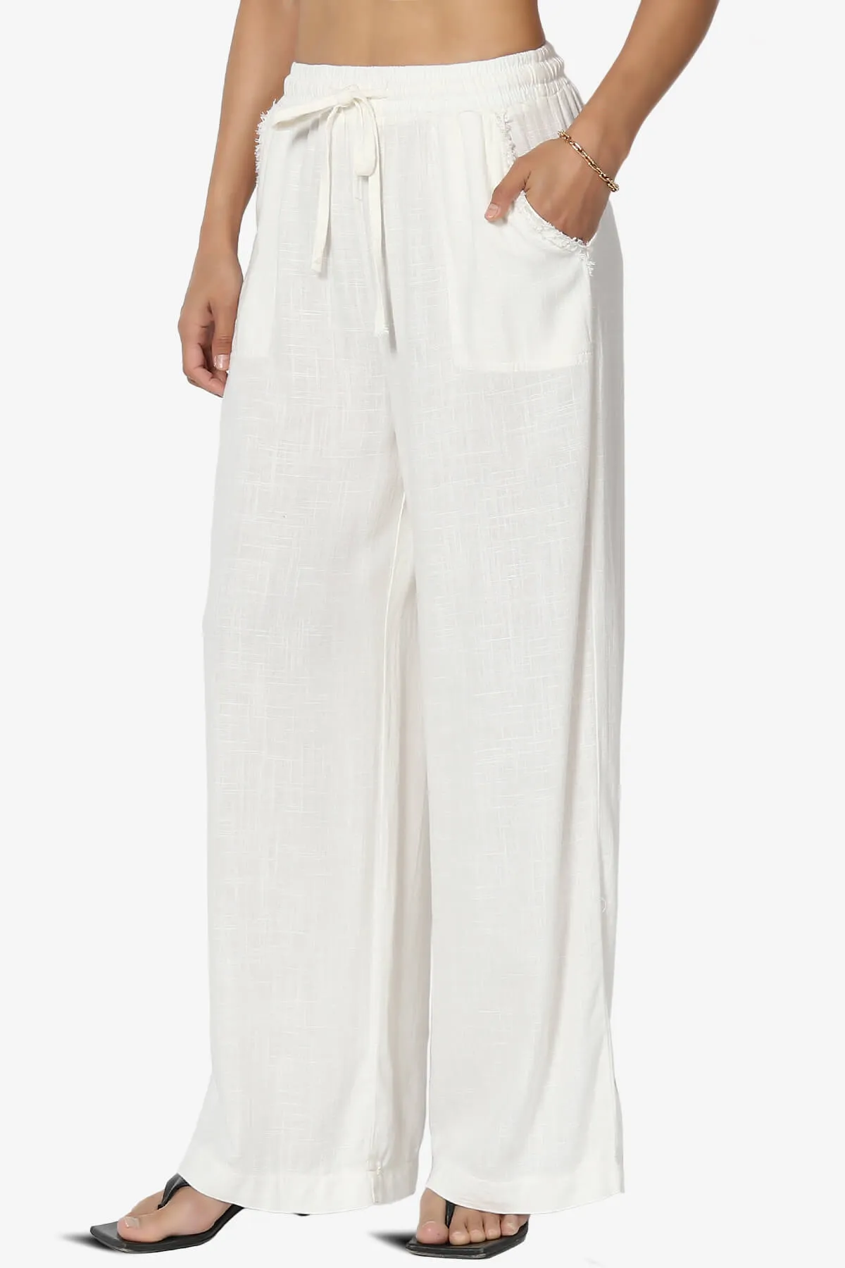 Jessica Drawstring Linen Pants