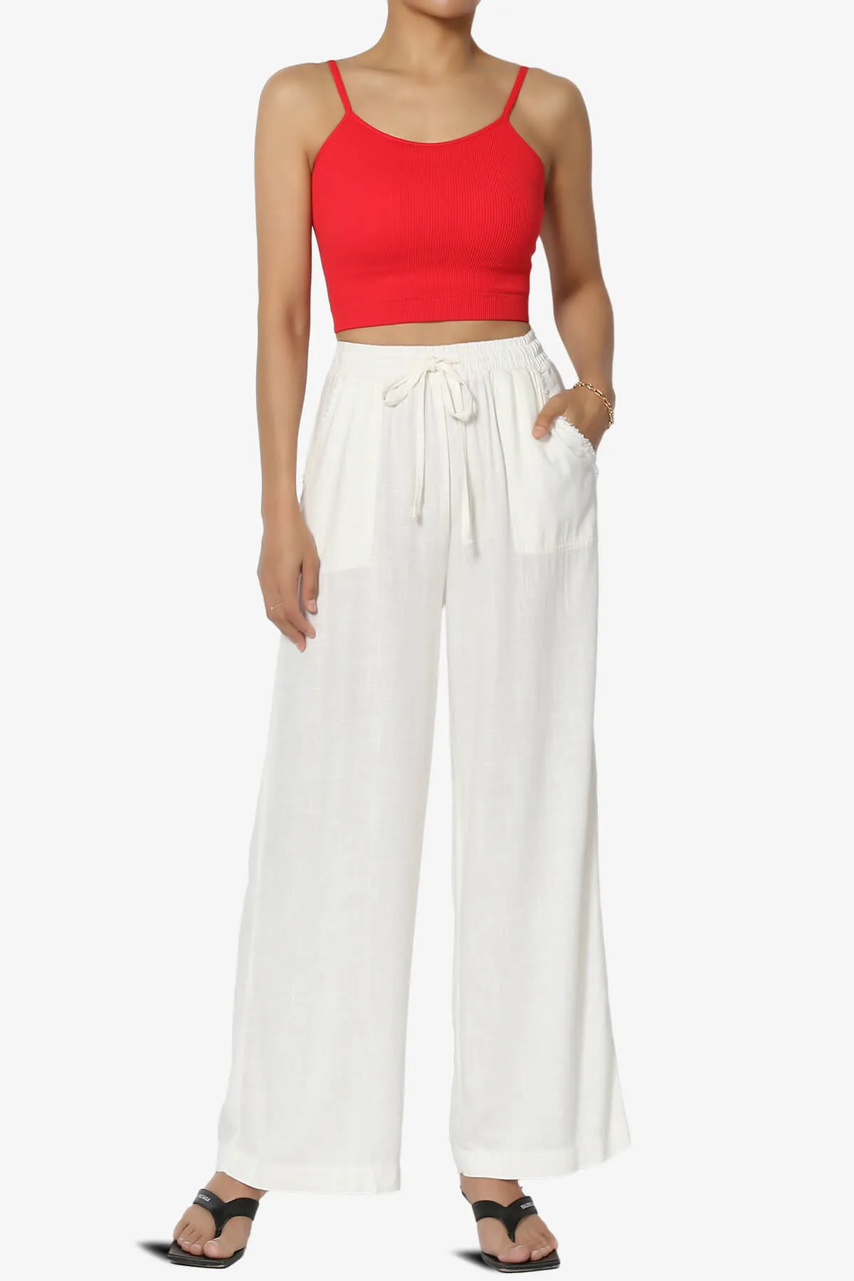 Jessica Drawstring Linen Pants