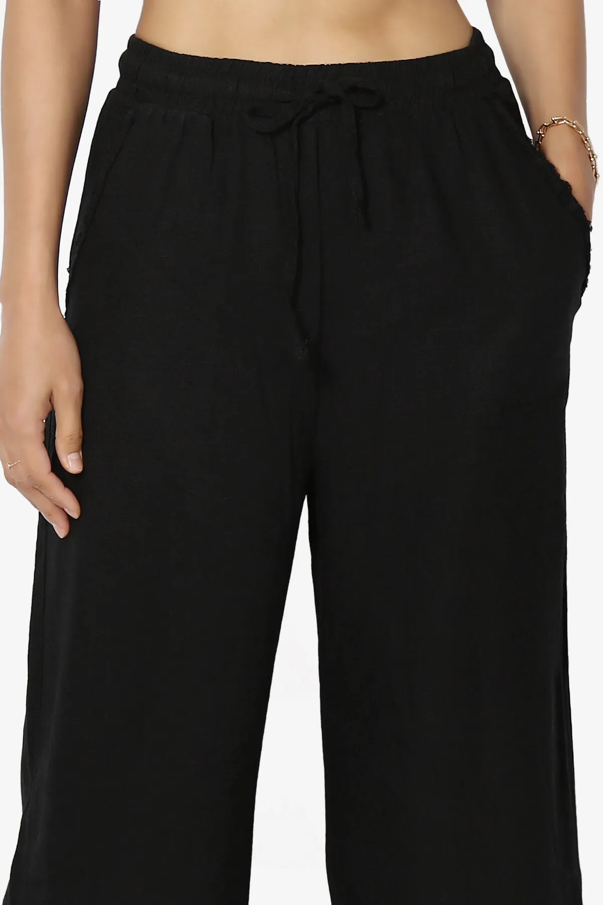 Jessica Drawstring Linen Pants