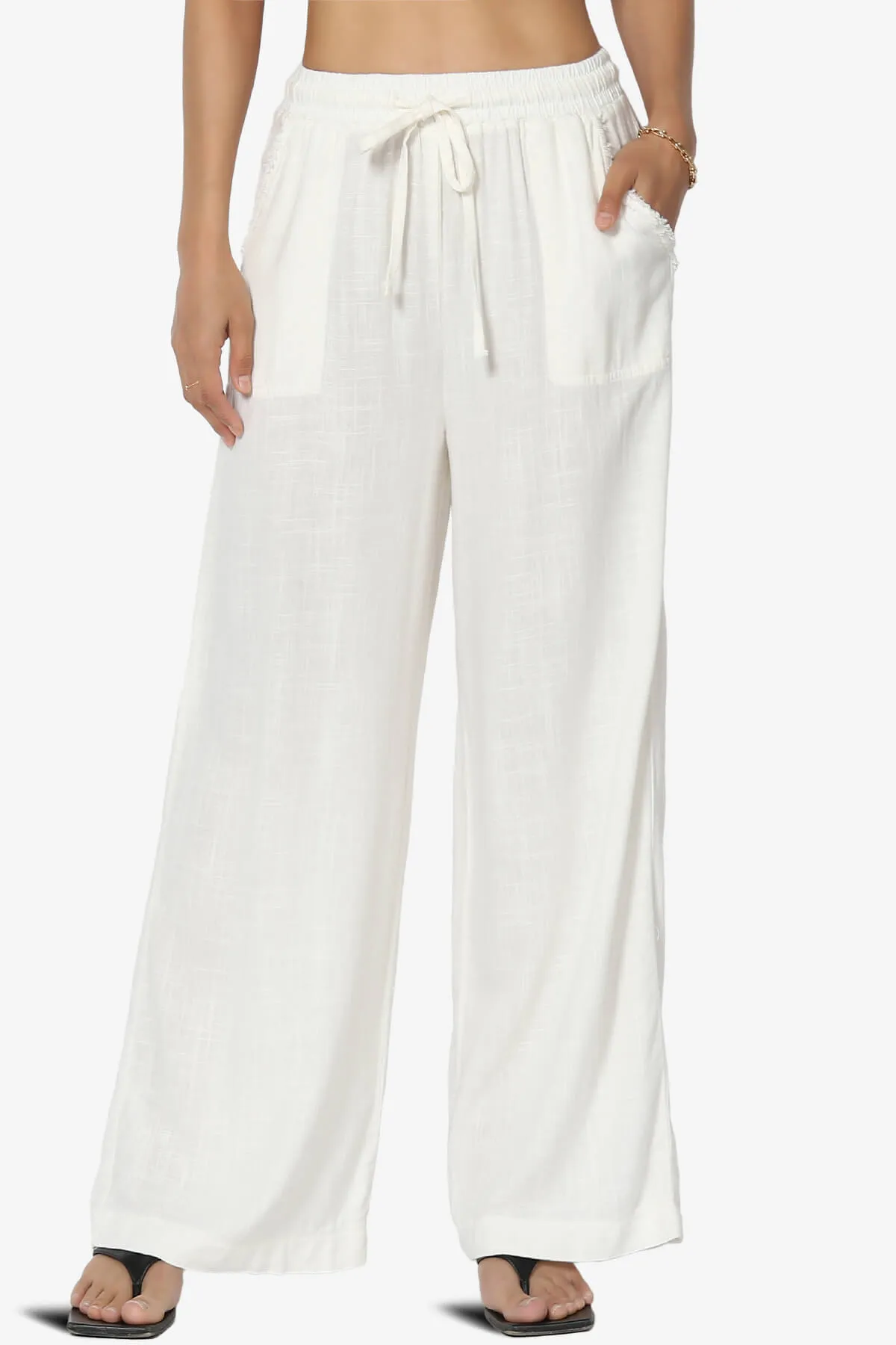 Jessica Drawstring Linen Pants
