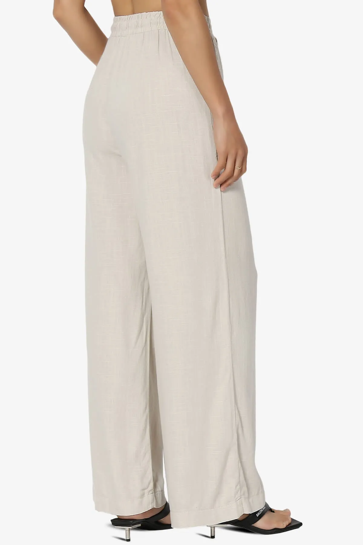 Jessica Drawstring Linen Pants