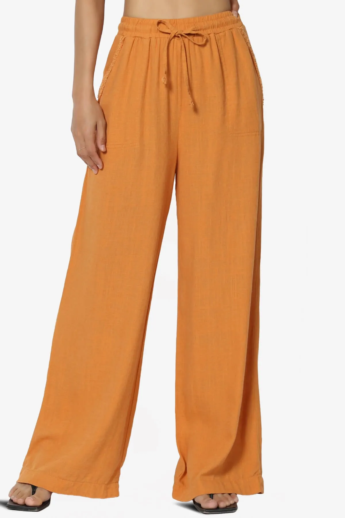 Jessica Drawstring Linen Pants