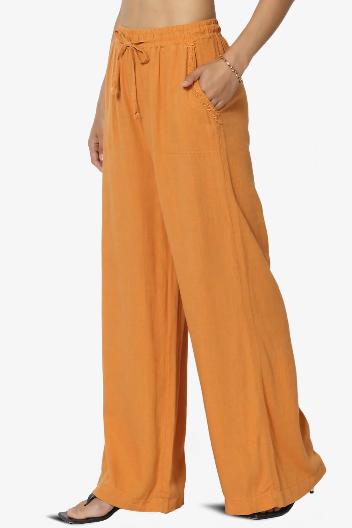 Jessica Drawstring Linen Pants