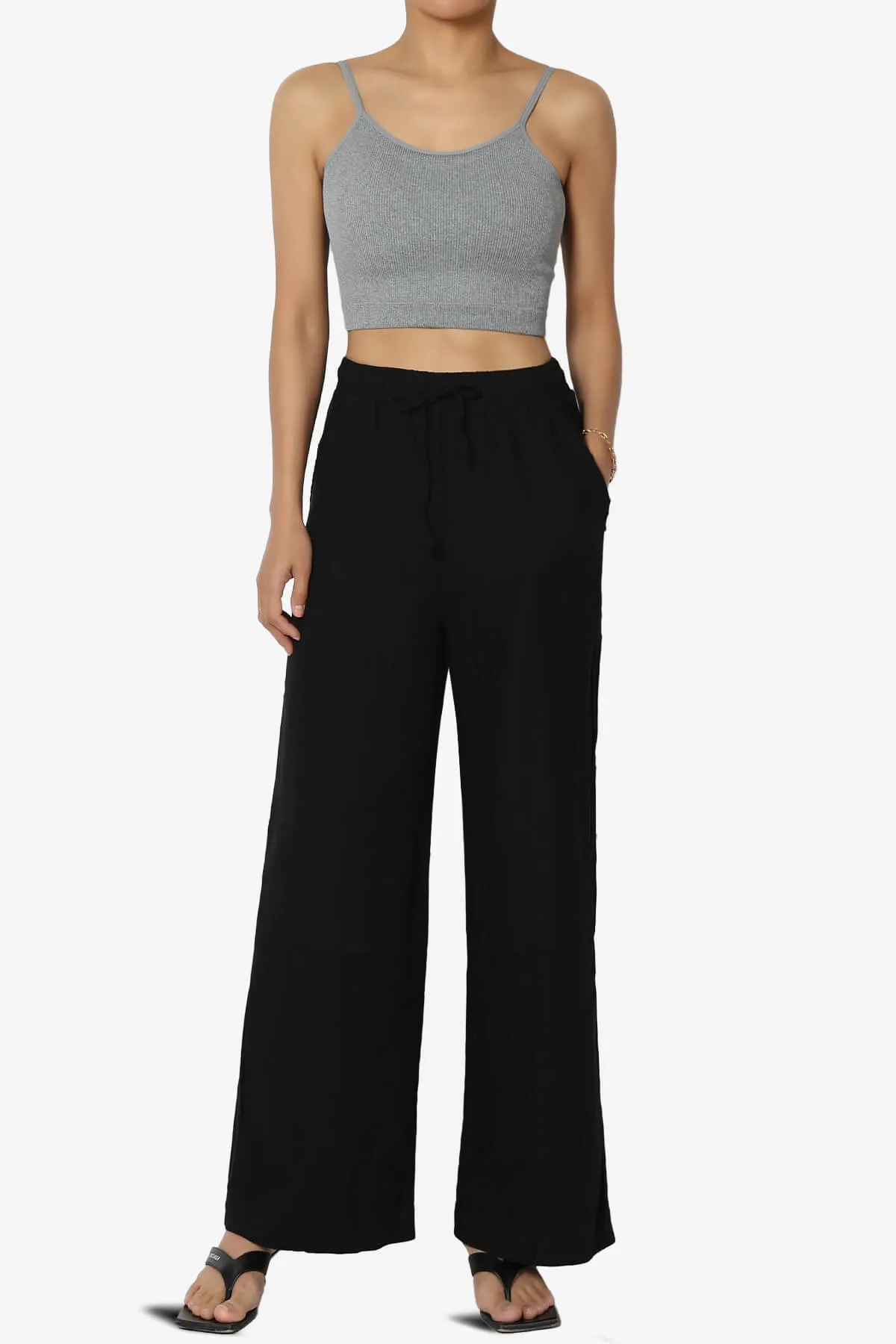 Jessica Drawstring Linen Pants