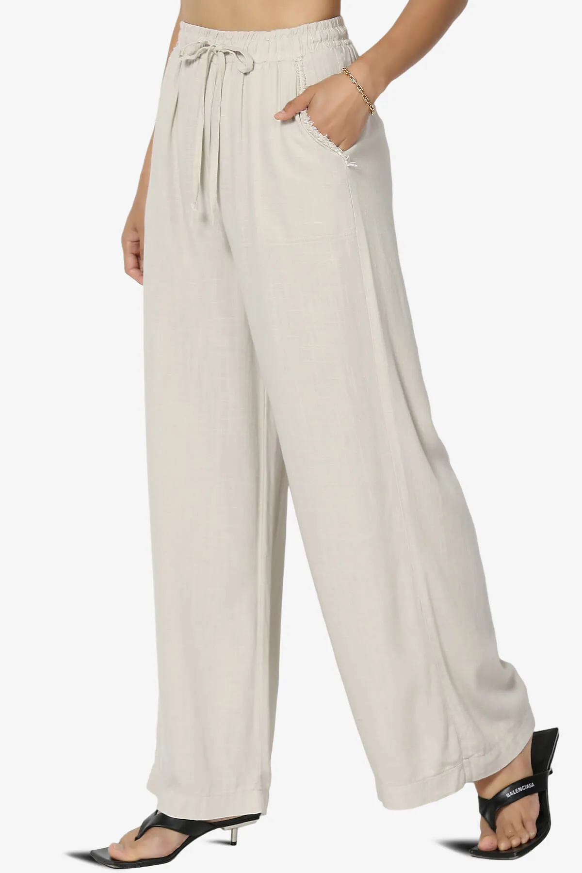 Jessica Drawstring Linen Pants