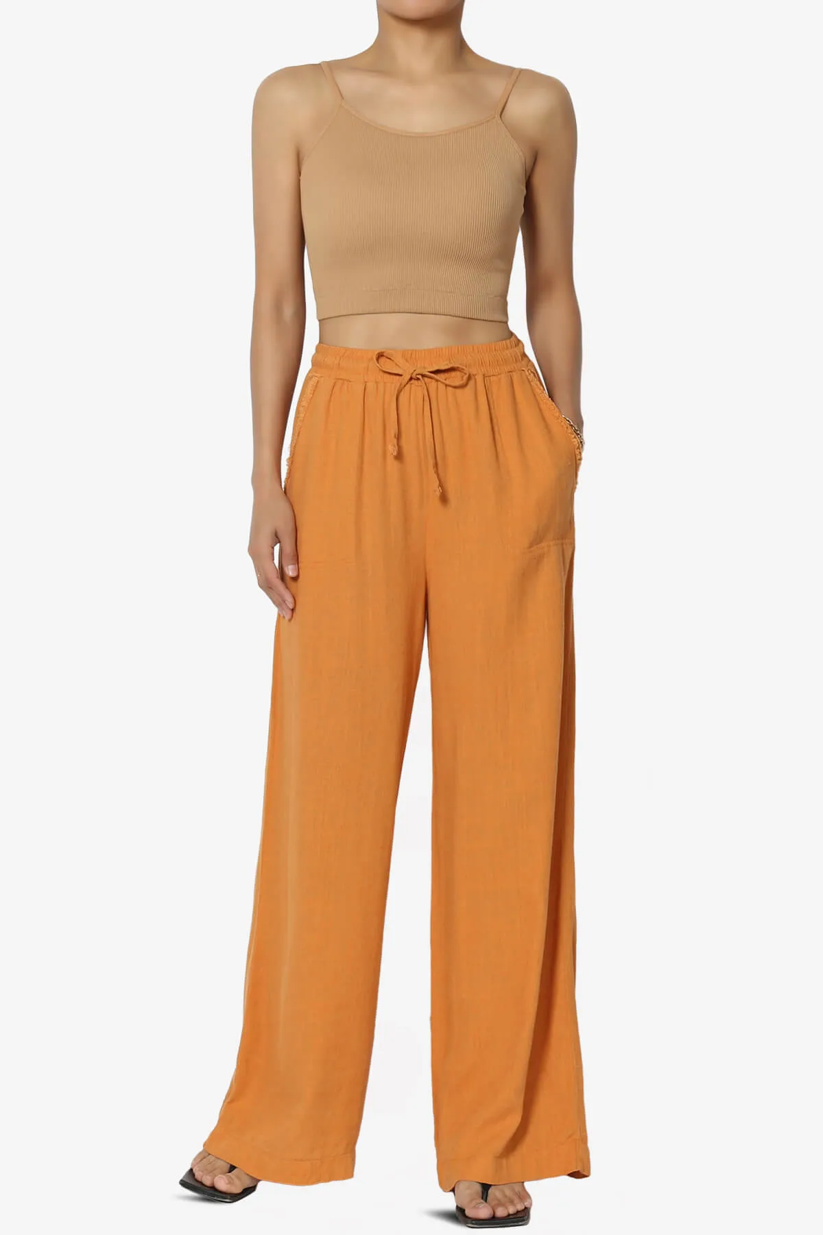 Jessica Drawstring Linen Pants