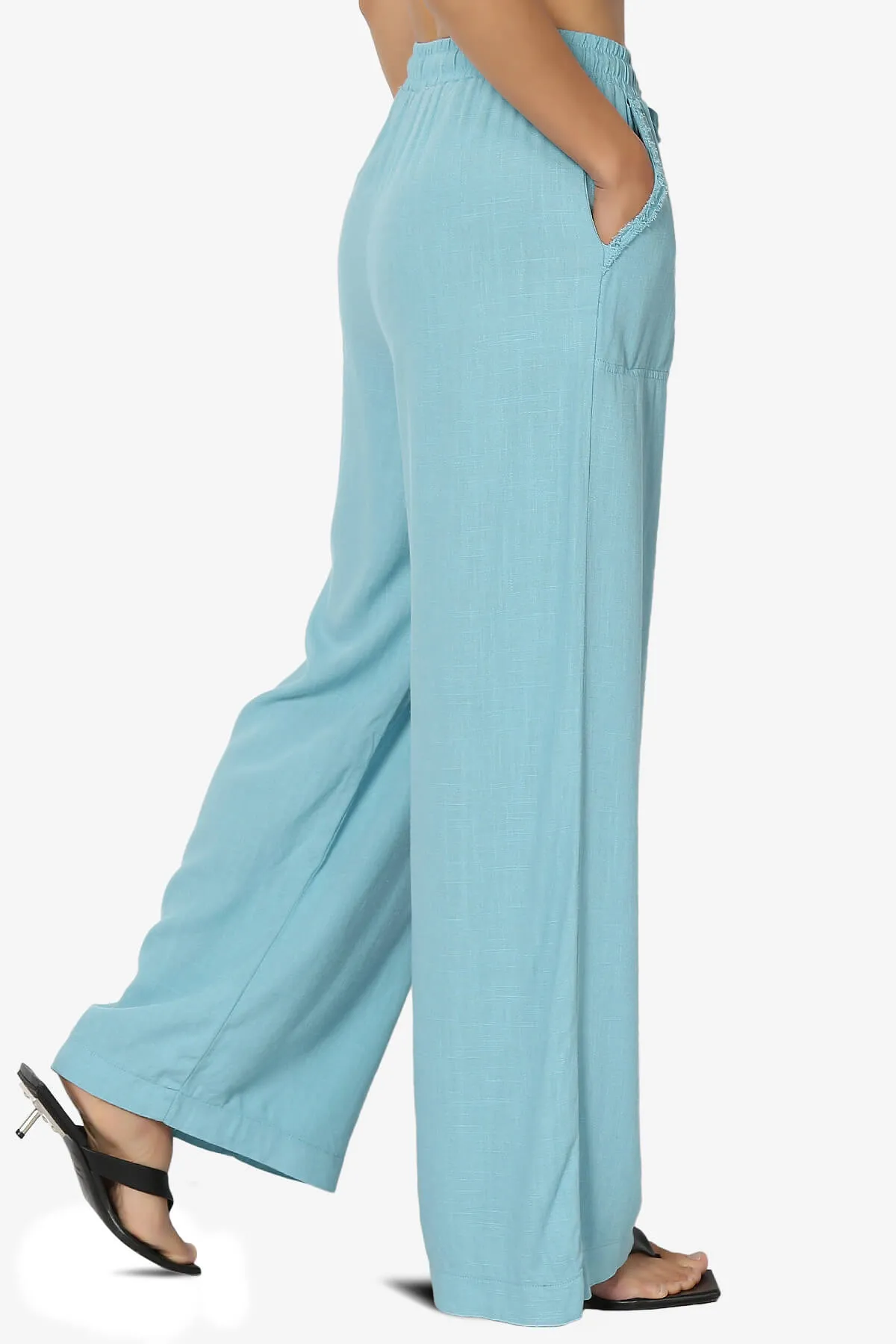 Jessica Drawstring Linen Pants