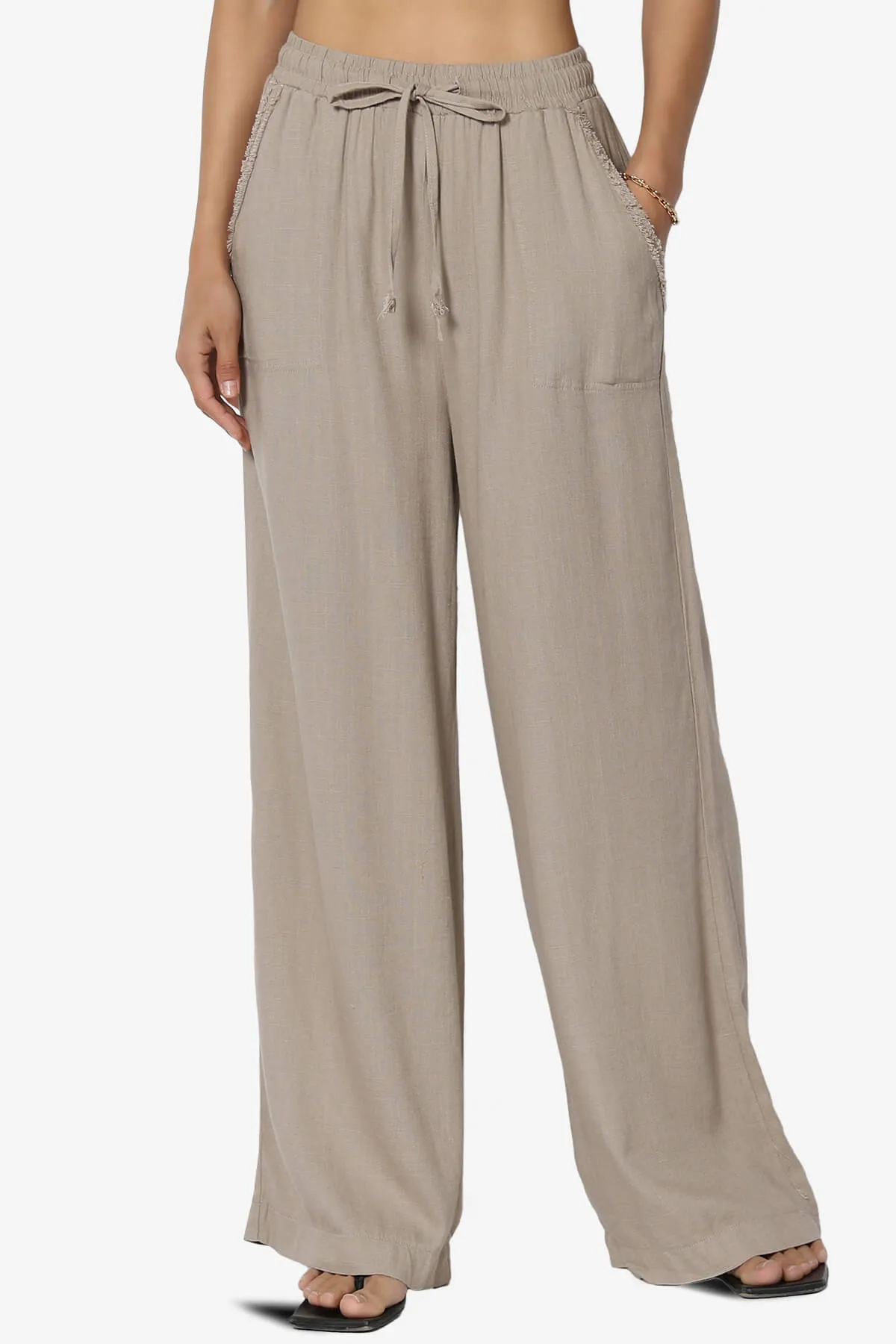 Jessica Drawstring Linen Pants