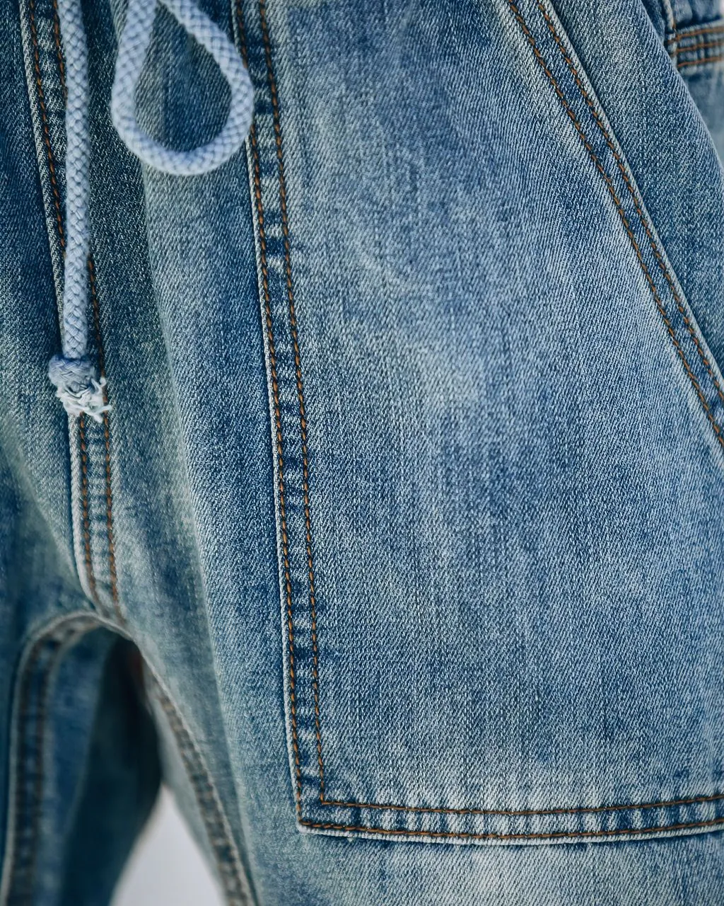 Kaiden Cotton Pocketed Denim Joggers