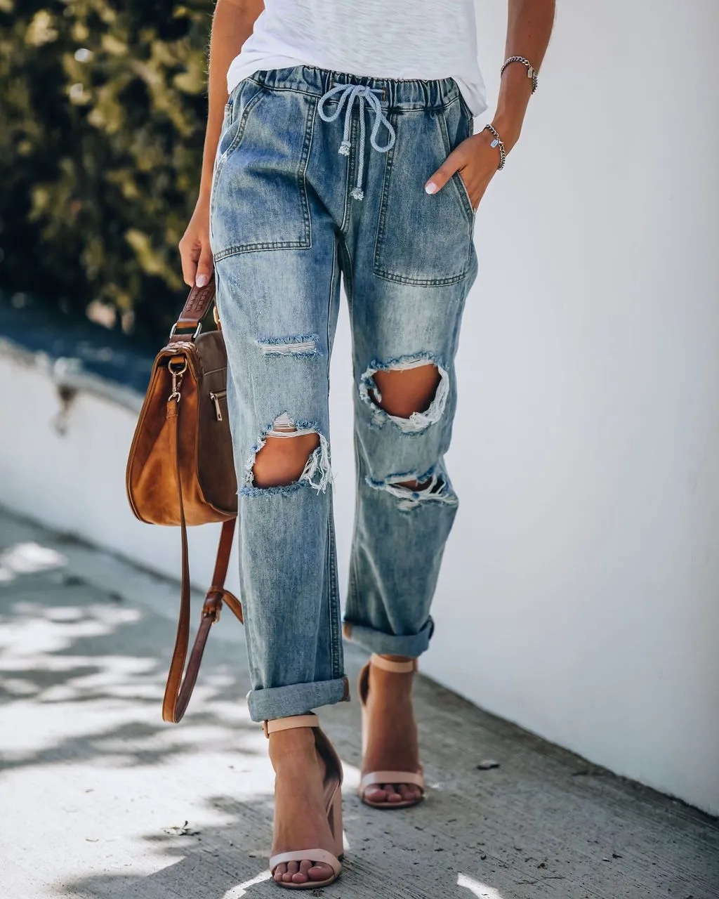 Kaiden Cotton Pocketed Denim Joggers