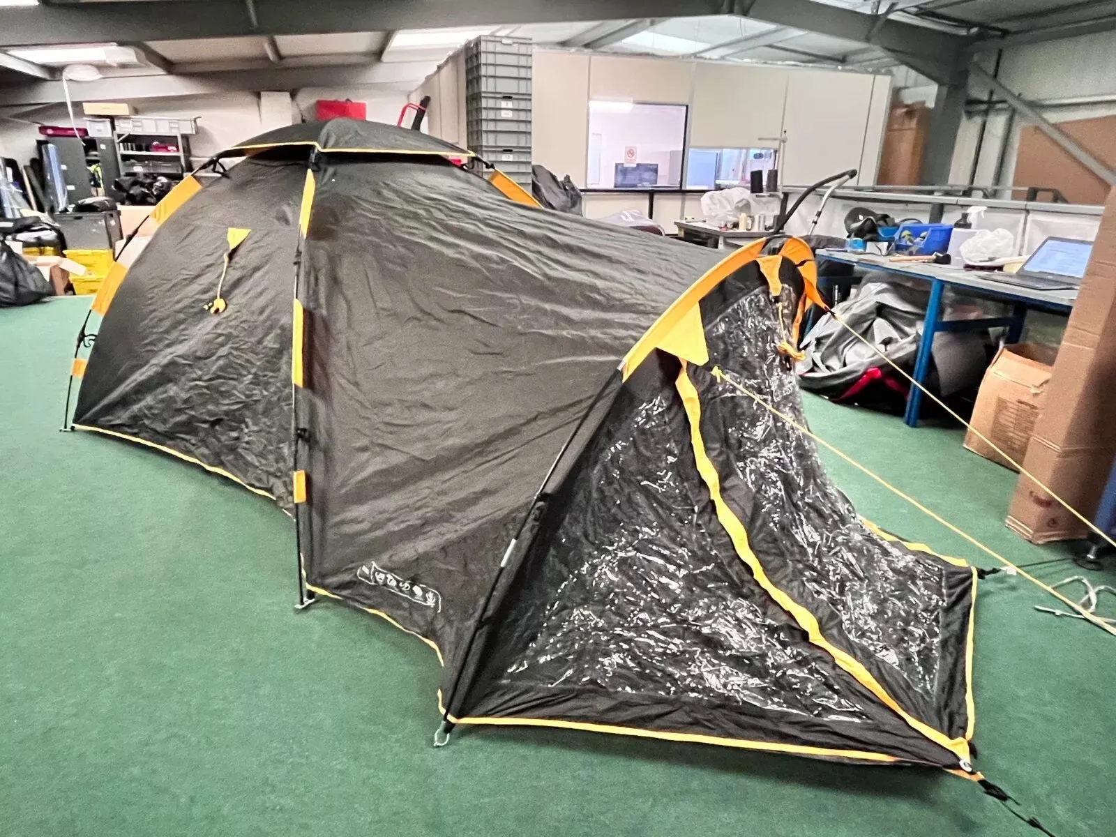 Khyam Biker 2/3 Person Tent in Black with Yellow Trim