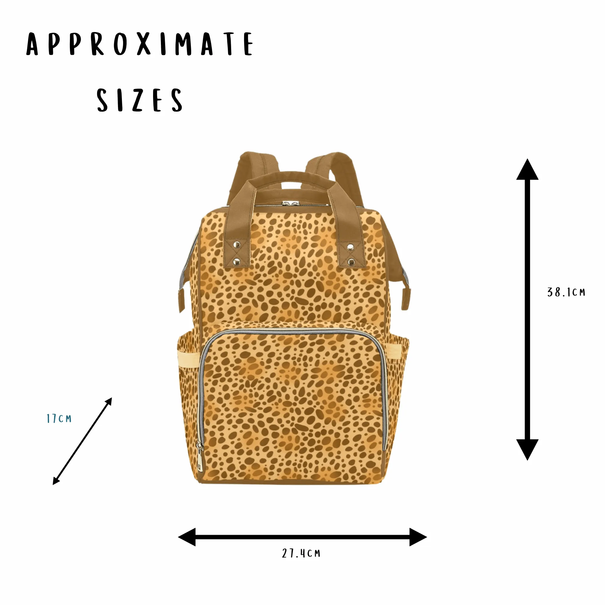 Leopard Print Baby Changing Bag, Backpack - Growing Wild